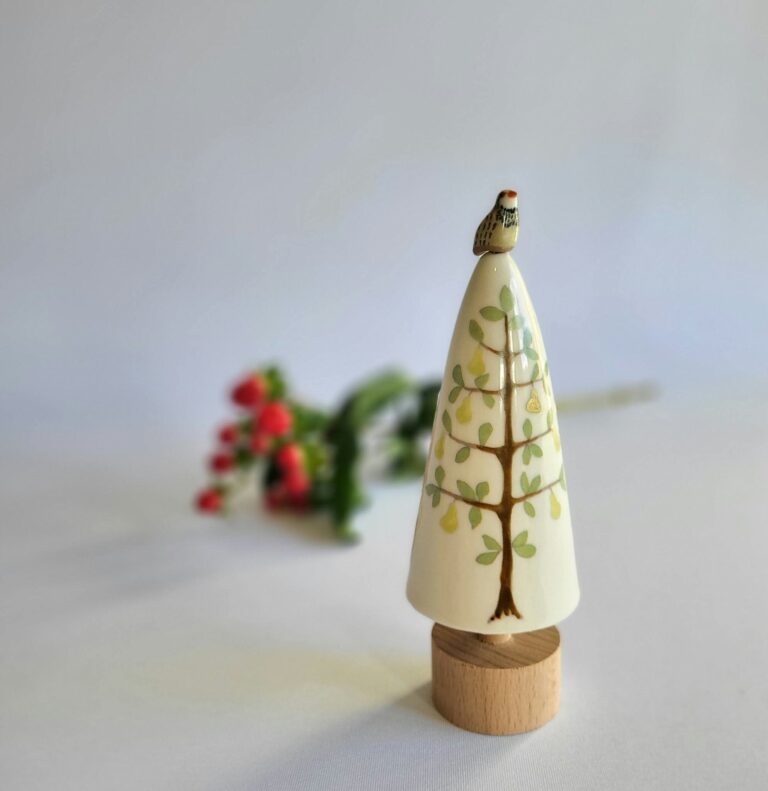 Christmas tree with Partridge in a Pear tree design